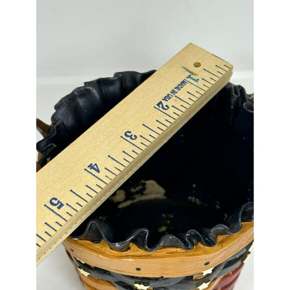 VTG Longaberger Resin Basket-Style Planter 4"x5" – Decorative Pot with Wear - Picture 9 of 9